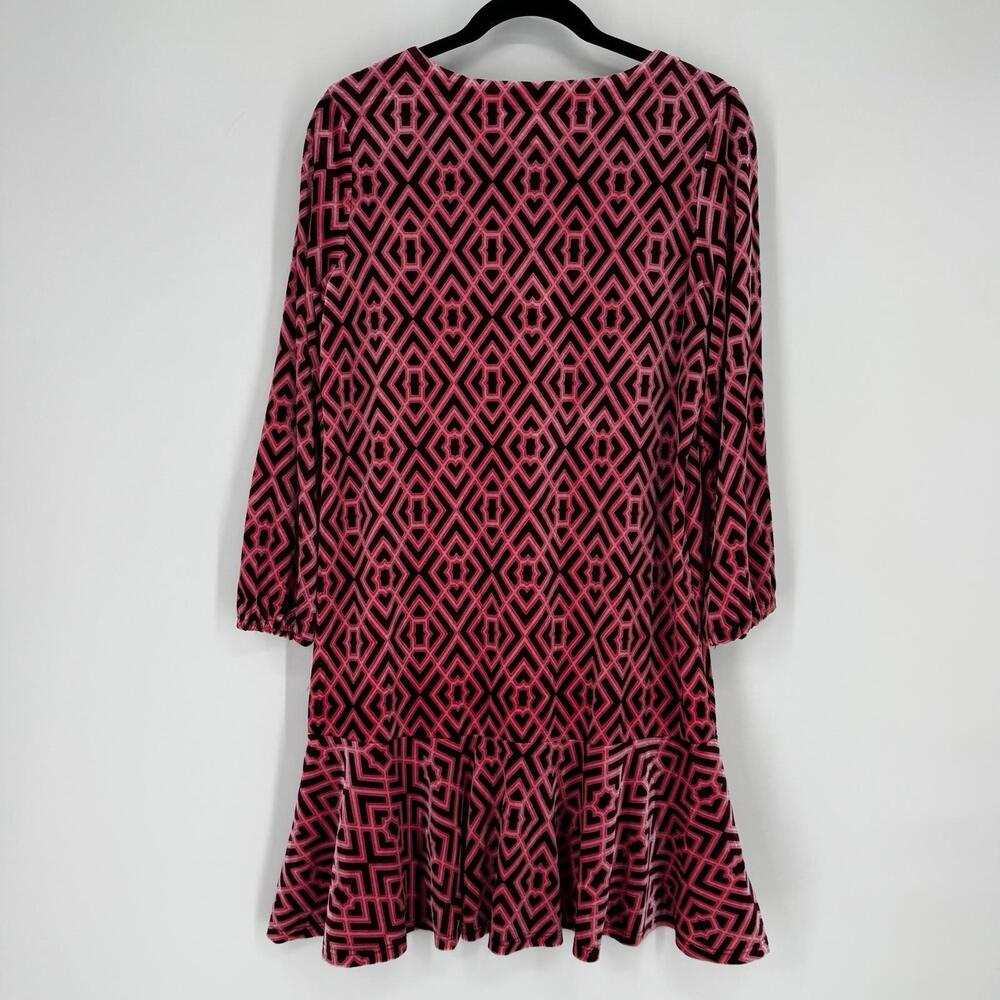 Jude Connally dress small S pink velvet sadie garden lattice valentines holiday - Picture 7 of 7